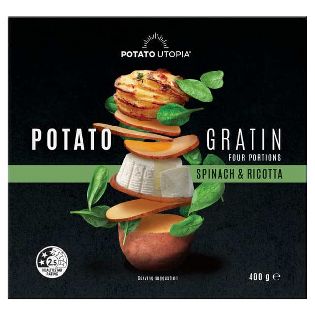 Potato Utopia Spin & Ricotta Potato Gratin 400g
