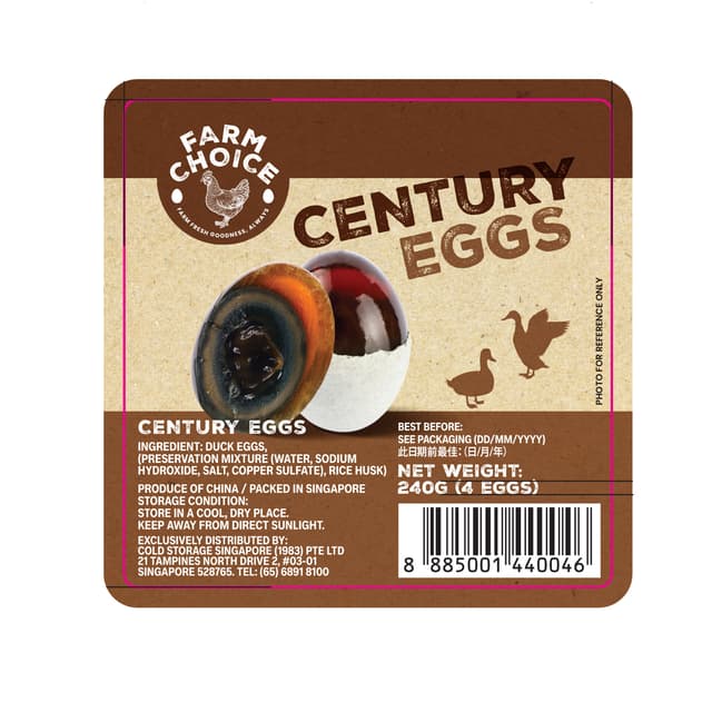 Farm Choice Century Eggs 4s 240g