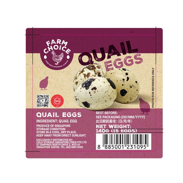 Farm Choice Singapore Quail Eggs 15s 140g
