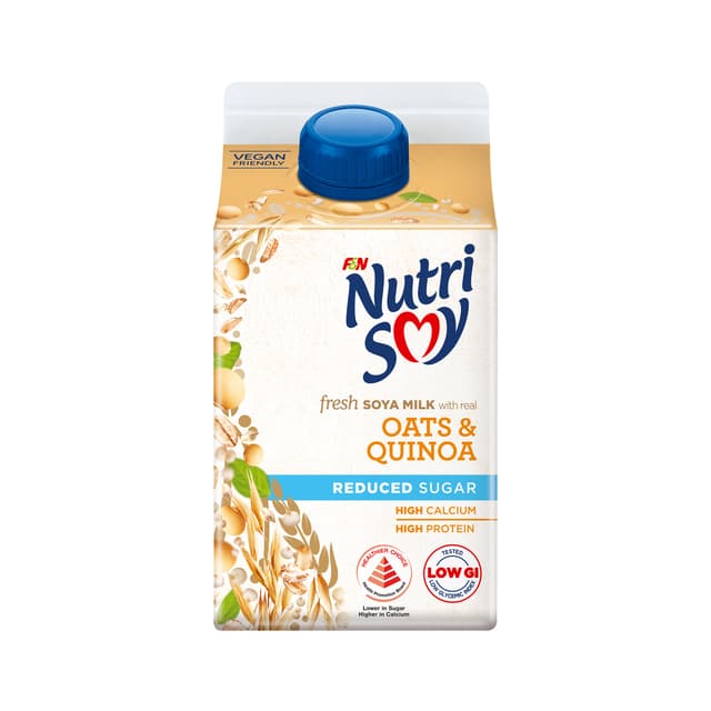 Nutrisoy Oats & Quinoa  Reduced Sugar Soya Milk 475ml