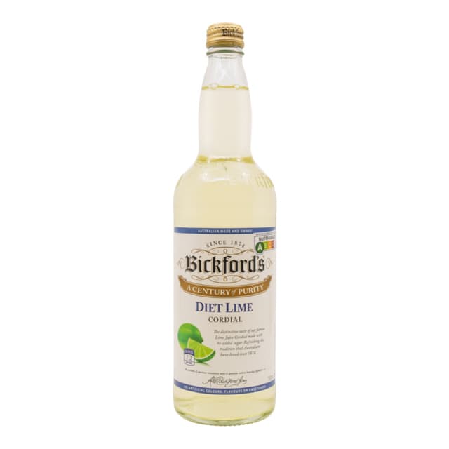 Bickfords Diet Lime Cordial, 750ml