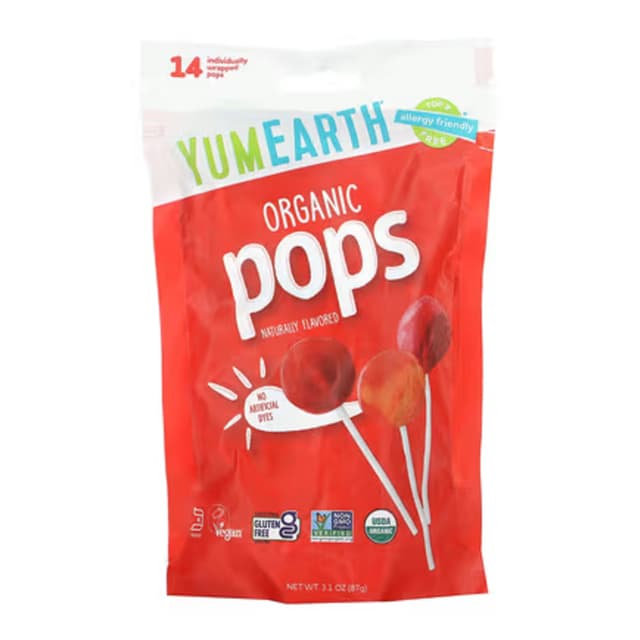 Yum Earth Organic Assorted Lollipops 14 x 85g