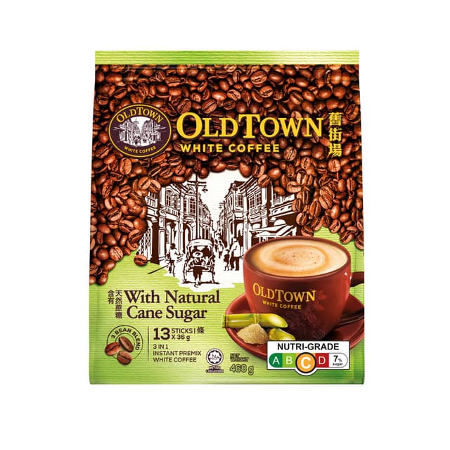 Old Town 3In1 White Coffee Cane Sugar 13S X 36G