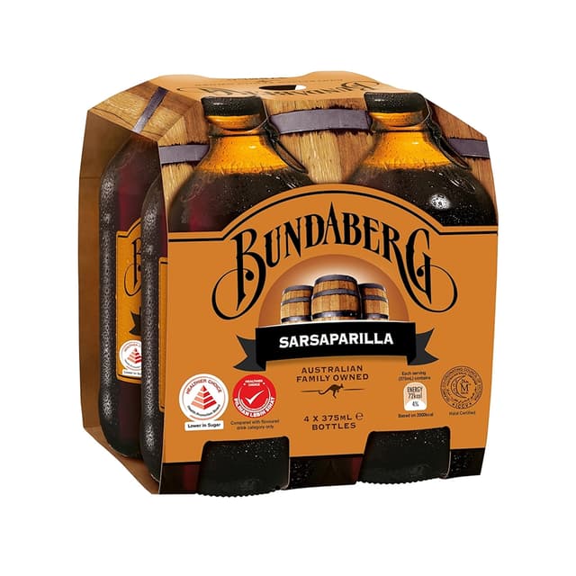 Bundaberg Sarsaparilla 4 x 375ml