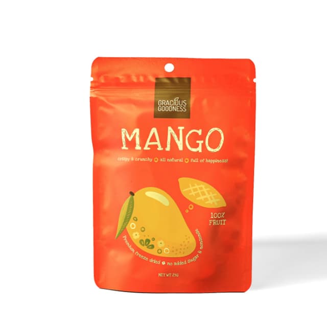 Gracious Goodness Freeze Dried Mango, 25g