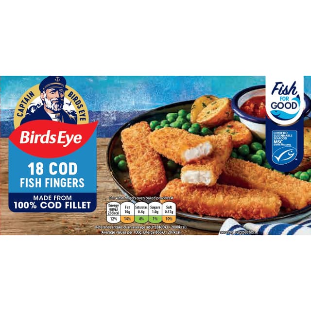 Birdseye Cod Fish Finger 18s 504g