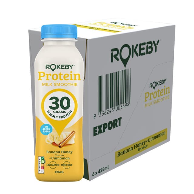 Rokeby Banana Honey + Cinnamon Protein Milk Smoothie 6 x 425ml