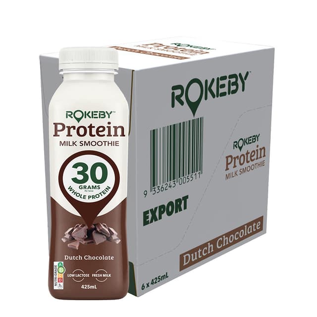 Rokeby Dutch Chocolate Protein Milk Smoothie 6 x 425ml