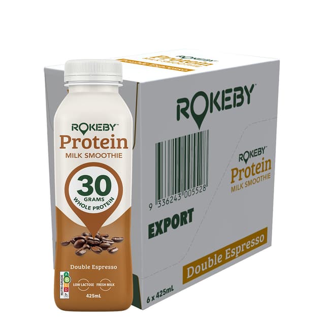 Rokeby Double Espresso Protein Milk Smoothie 6 x 425ml