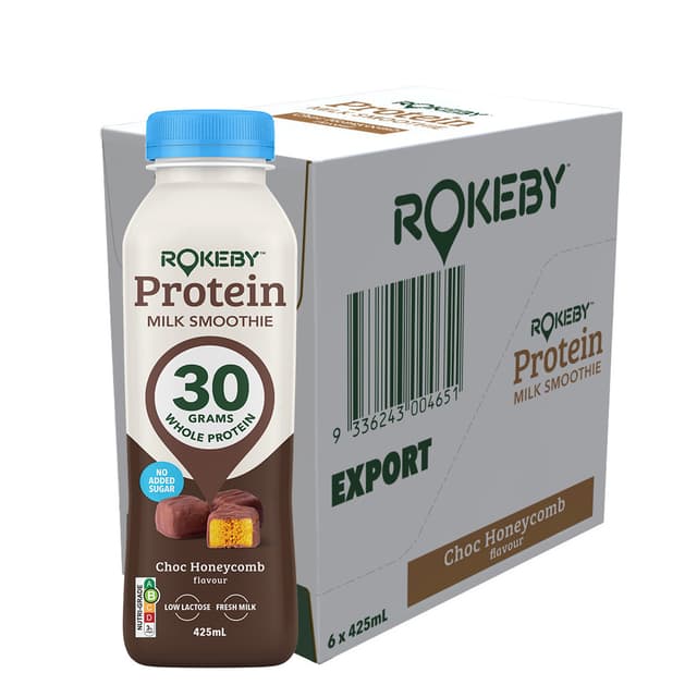 Rokeby Chocolate Honeycomb Protein Milk Smoothie 6 x 425ml