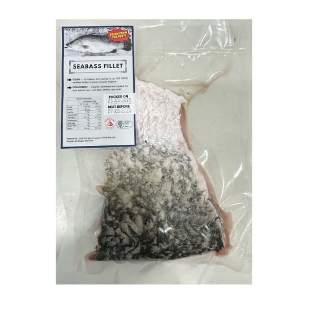 Vacuum Pack Seabass Portion 350g