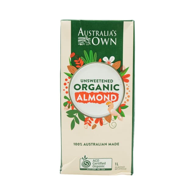 Australia Own Unsweetened Almond Milk 1L