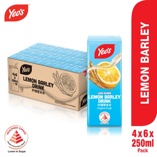Yeo's Lemon Barley 24 x 250ml
