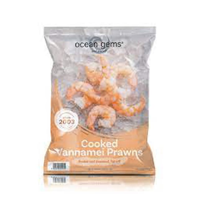 Frozen Cooked Vannamei Prawn Tail On 454g